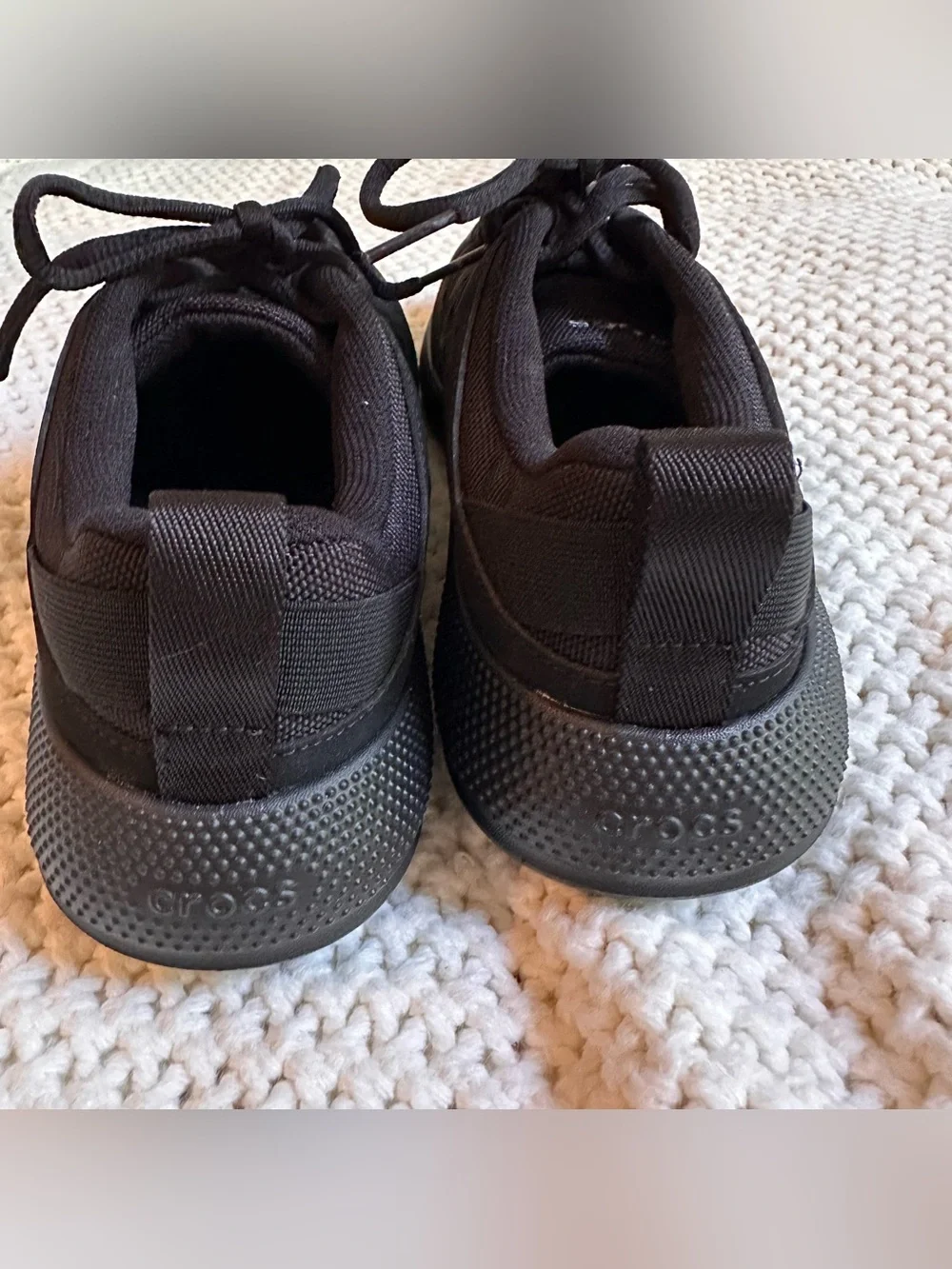 Crocs Women's On the Clock Work Sneaker Triple Black 7.5 athletic shoes non slip